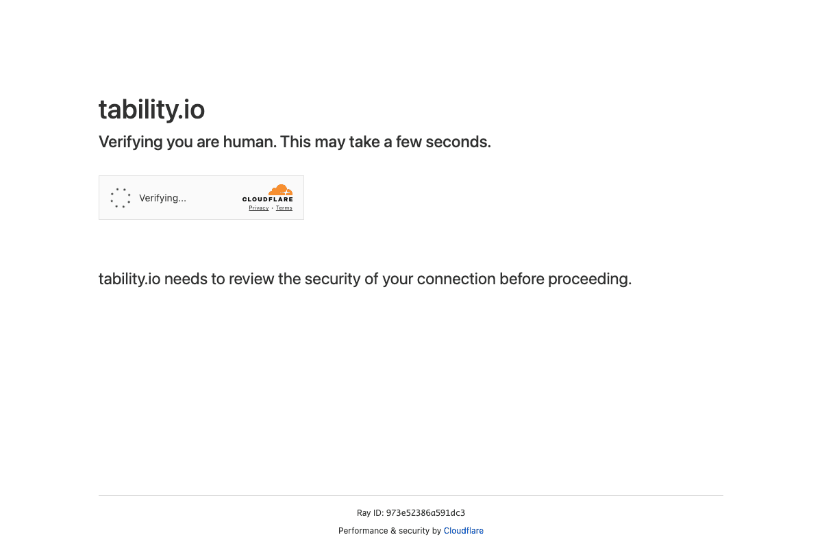 Tability homepage interface screenshot
