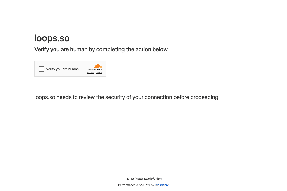 Loops homepage interface and features - marketing tool review