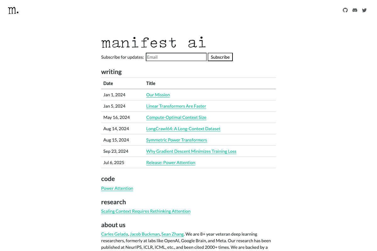 Manifest AI screenshot