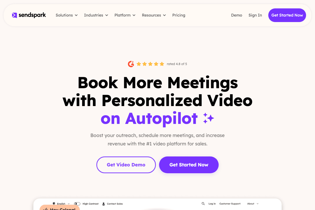 Sendspark screenshot