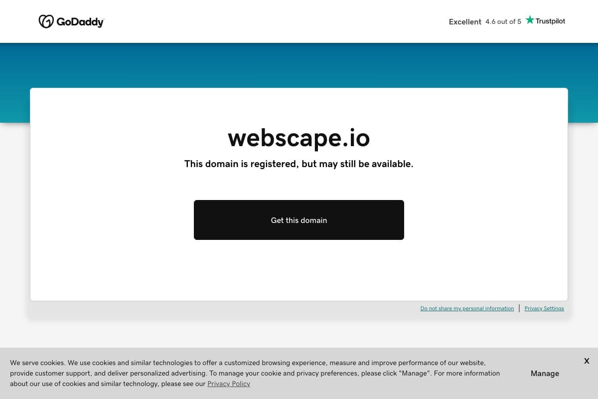 Webscape homepage interface - marketing tool review