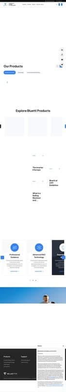 Bluetti homepage interface - marketing tool review