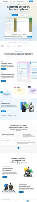 Process Street homepage interface - marketing tool review