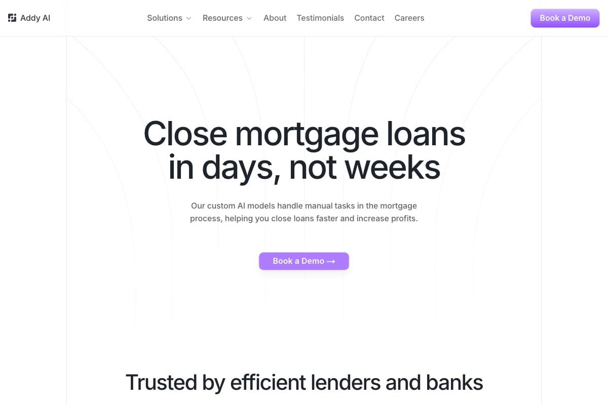 Addy AI homepage interface and features - marketing tool review