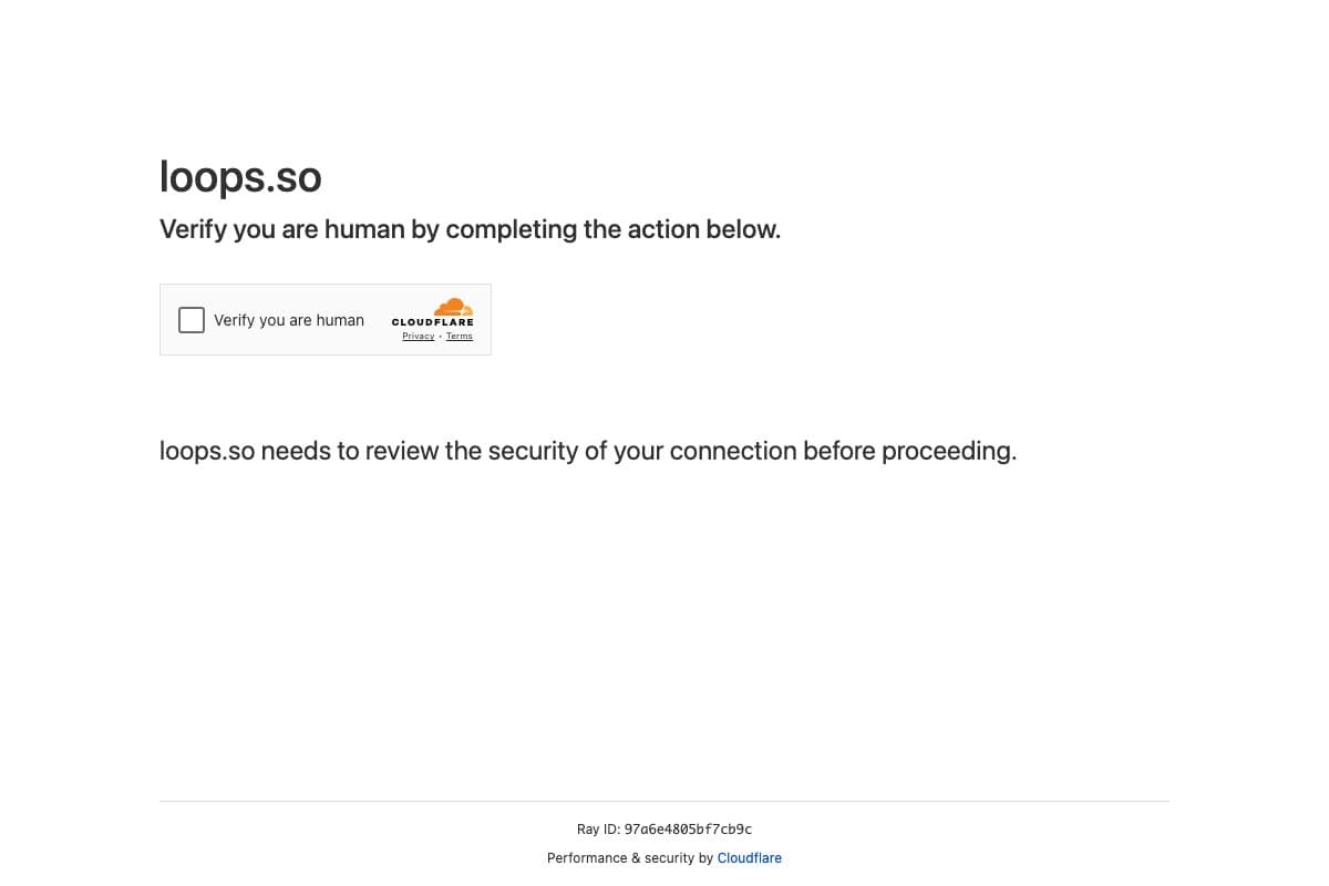 Loops homepage interface and features - marketing tool review