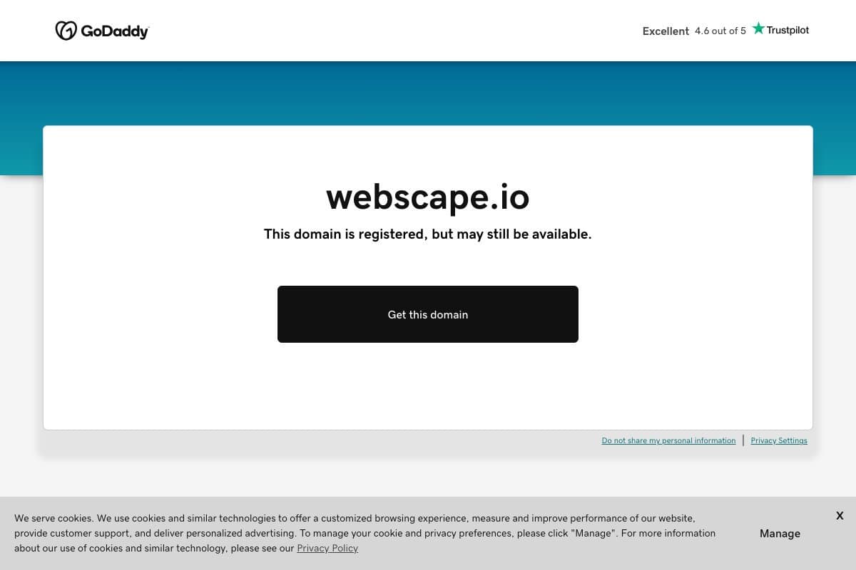 Webscape homepage interface - marketing tool review