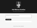 Ask Marcus Aurelius homepage interface - marketing tool review