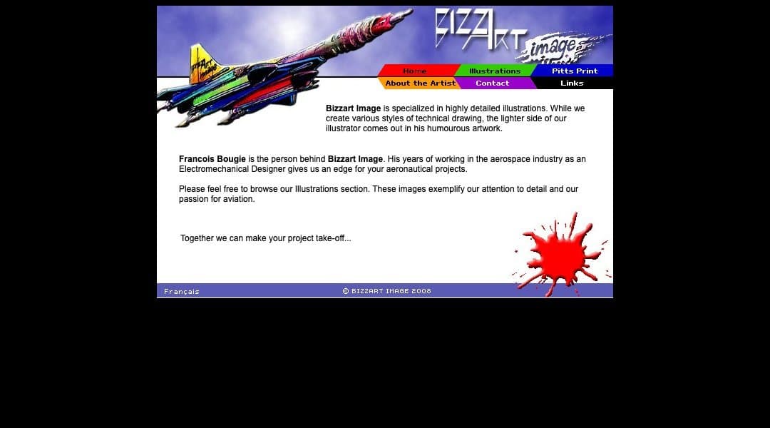 BizzArt homepage interface - marketing tool review