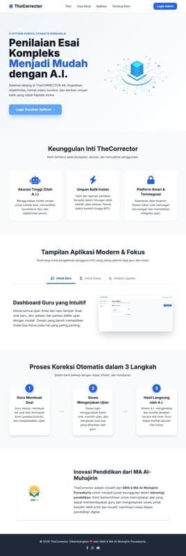 Corrector App homepage interface - marketing tool review