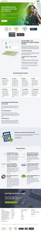 Cortado homepage interface - marketing tool review