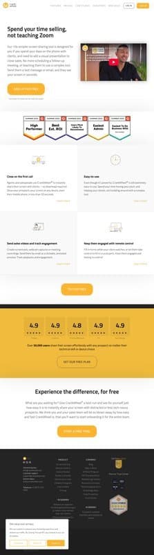 CrankWheel homepage interface - marketing tool review