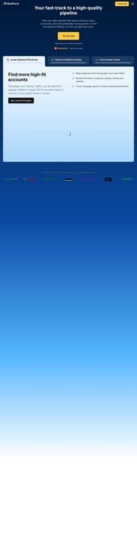 Dealfront homepage interface - marketing tool review