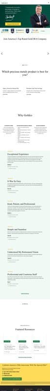 Goldco homepage interface - marketing tool review