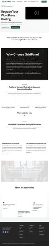 Gridpane homepage interface - marketing tool review