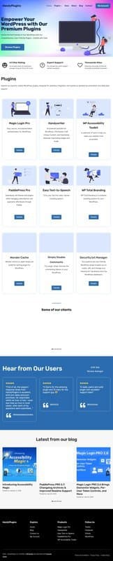 Handyplugins homepage interface - marketing tool review