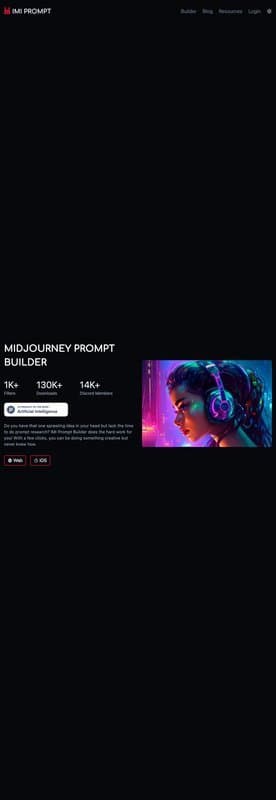 IMI Prompt homepage interface - marketing tool review