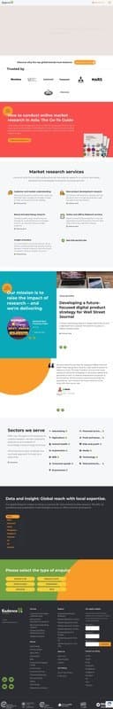 Kadence homepage interface - marketing tool review