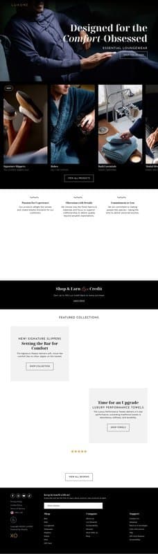 Luxome homepage interface - marketing tool review