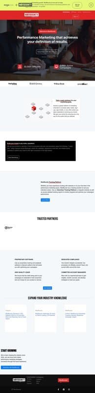 Max Bounty homepage interface - marketing tool review