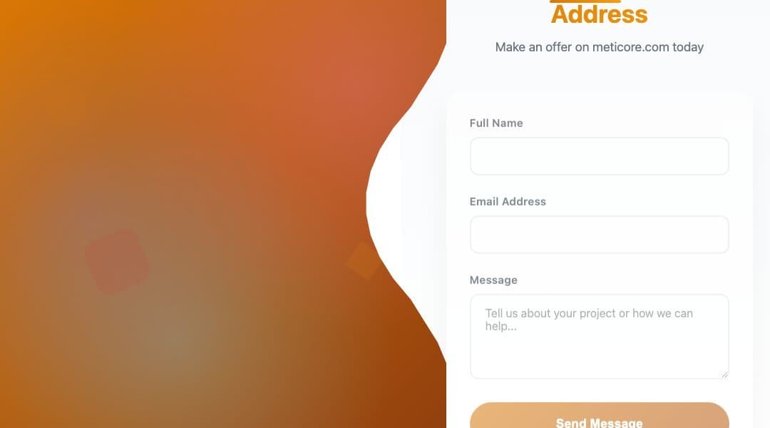 Meticore homepage interface - marketing tool review