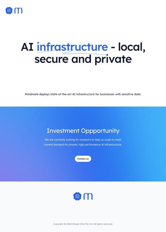 MindMate homepage interface - marketing tool review
