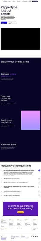 Peppertype homepage interface - marketing tool review