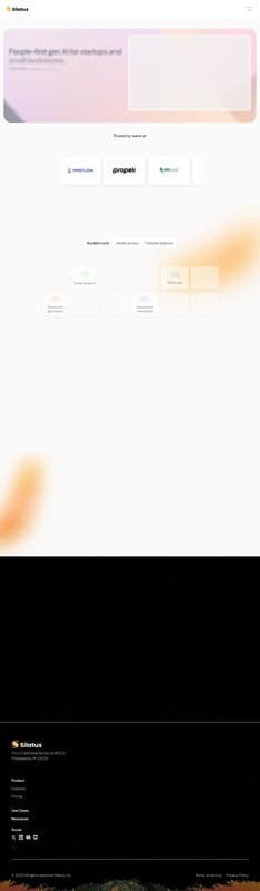 Silatus homepage interface - marketing tool review