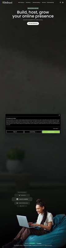 SiteGround homepage interface - marketing tool review