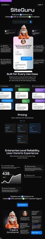 Siteguru homepage interface - marketing tool review