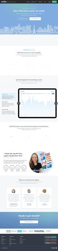 SMTP2GO homepage interface - marketing tool review