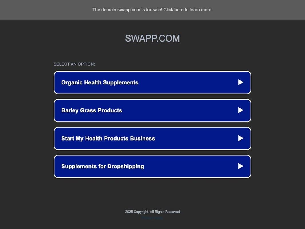 Swapp homepage interface - marketing tool review