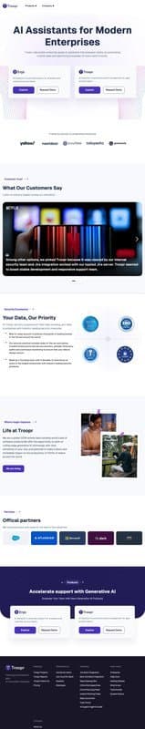 Troopr homepage interface - marketing tool review