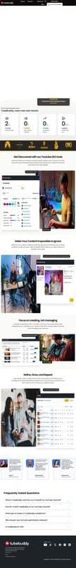 Tube Buddy homepage interface - marketing tool review