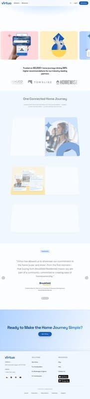 Virtuo homepage interface - marketing tool review