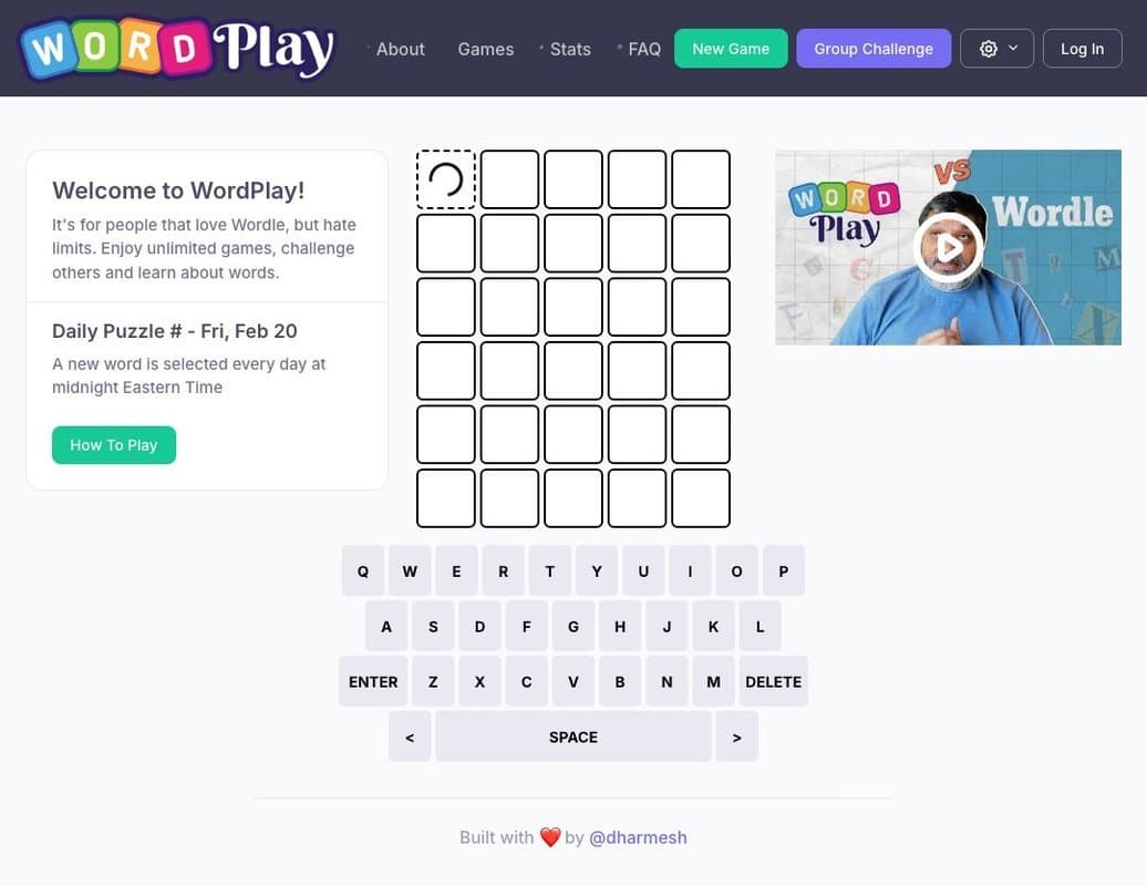 Wordplay homepage interface - marketing tool review