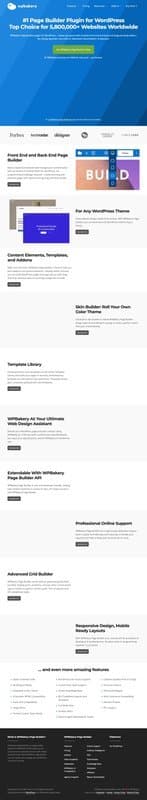 WP Bakery homepage interface - marketing tool review