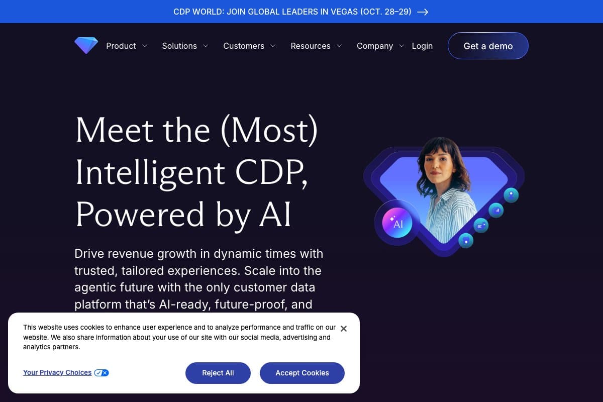 Treasure Data AI Agent Foundry homepage interface and features - marketing tool review