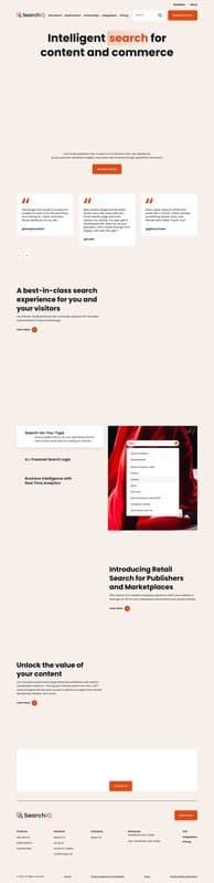 Searchiq homepage interface - marketing tool review