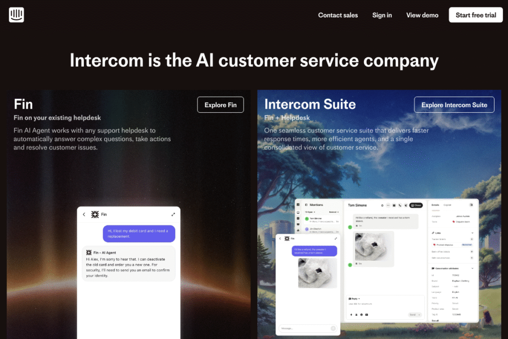 Intercom Review: Complete Guide for 2025 – Features, Pricing & Alternatives homepage interface