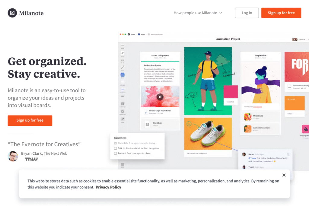 Milanote Review: Complete Guide for 2025 – Features, Pricing & Alternatives homepage interface