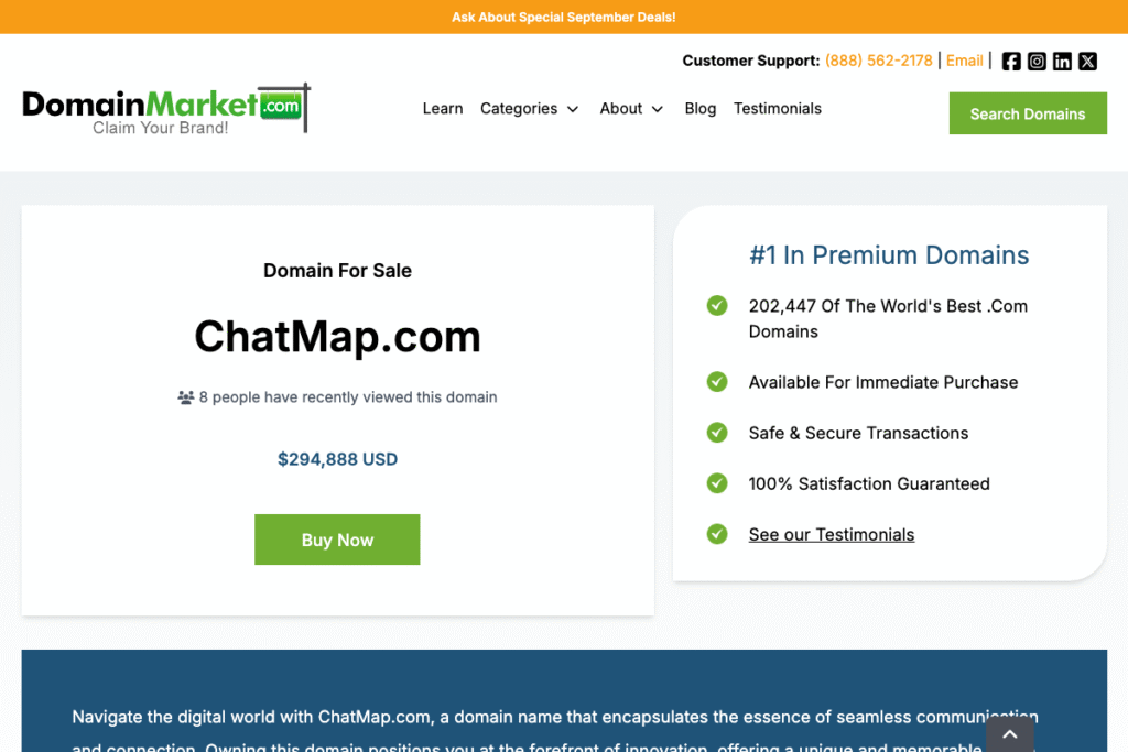 ChatMap homepage interface