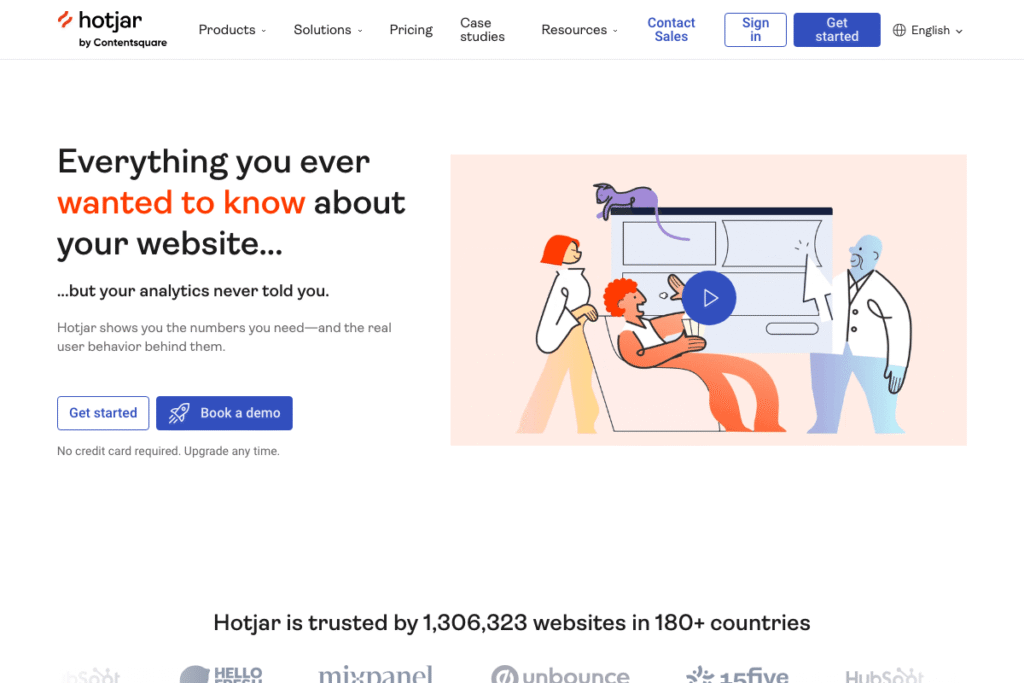 Hotjar Review 2025: Complete Guide & Real User Experience homepage interface
