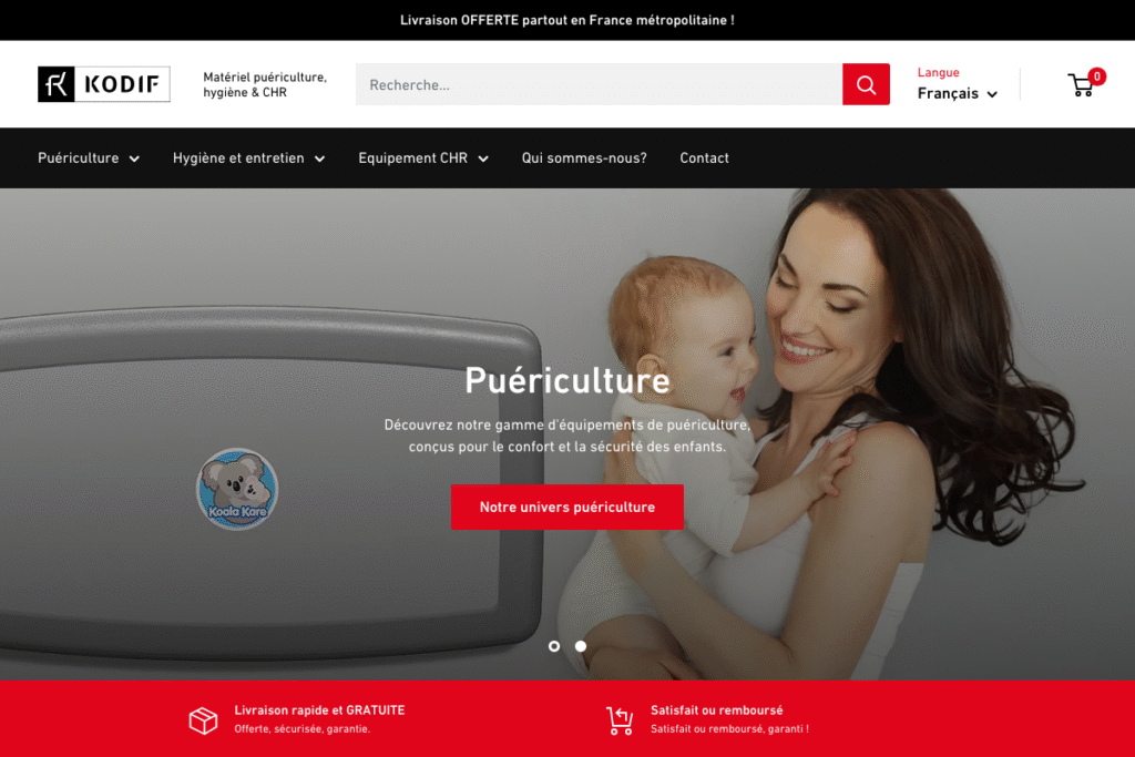 Kodif homepage interface