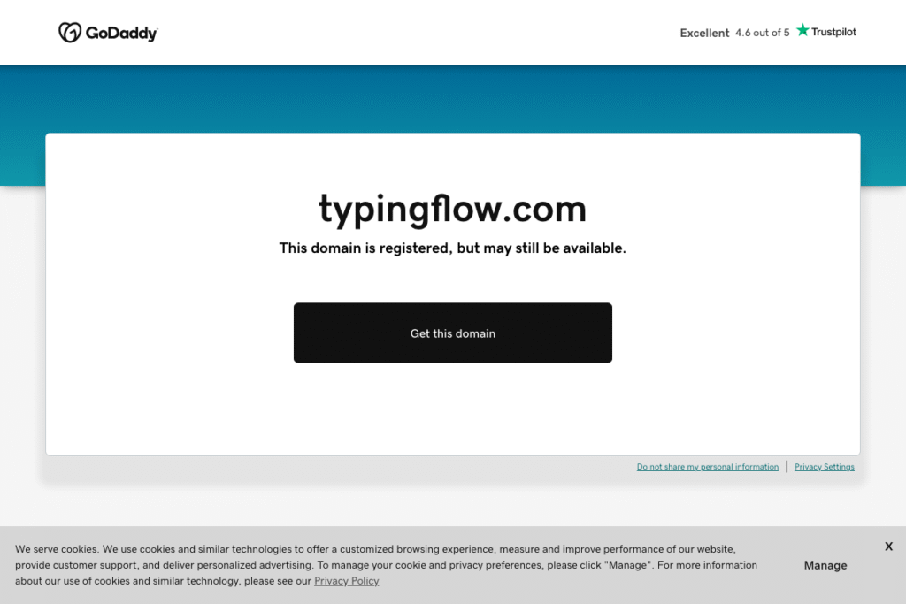 Typingflow homepage interface